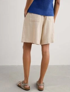 Pure Linen Pleat Front Shorts 22 Pure Linen Pleat Front Shorts -Marksandspencer Sale Store pure linen pleat front shorts 10