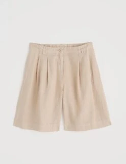 Pure Linen Pleat Front Shorts 21 Pure Linen Pleat Front Shorts -Marksandspencer Sale Store pure linen pleat front shorts 9