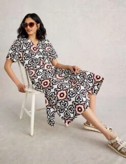 WHITE STUFF Pure Linen Printed Midi Shirt Dress 19 WHITE STUFF Pure Linen Printed Midi Shirt Dress -Marksandspencer Sale Store pure linen printed midi shirt dress 7