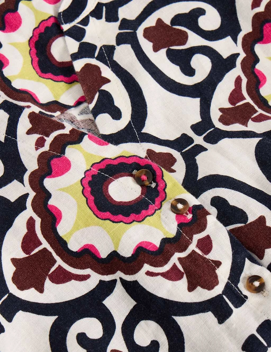 WHITE STUFF Pure Linen Printed Midi Shirt Dress 10 WHITE STUFF Pure Linen Printed Midi Shirt Dress - Image 10