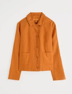 Pure Linen Relaxed Cropped Utility Jacket -Marksandspencer Sale Store pure linen relaxed cropped utility jacket 15