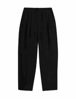 Pure Linen Tapered Trousers -Marksandspencer Sale Store pure linen tapered trousers 1