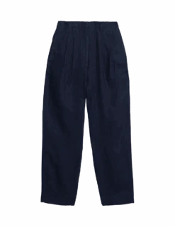 Pure Linen Tapered Trousers -Marksandspencer Sale Store pure linen tapered trousers