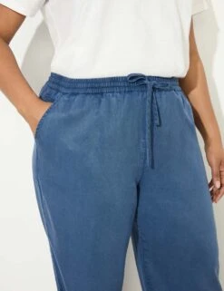 Pure Lyocell Drawstring Wide Leg Trousers 25 Pure Lyocell Drawstring Wide Leg Trousers -Marksandspencer Sale Store pure lyocell drawstring wide leg trousers 9