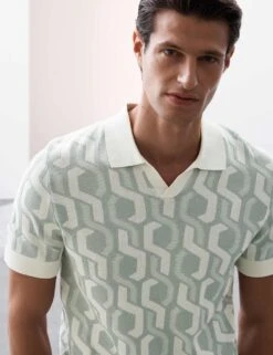 Pure Mercerised Cotton Knitted Polo Shirt 29 Pure Mercerised Cotton Knitted Polo Shirt -Marksandspencer Sale Store pure mercerised cotton knitted polo shirt 11