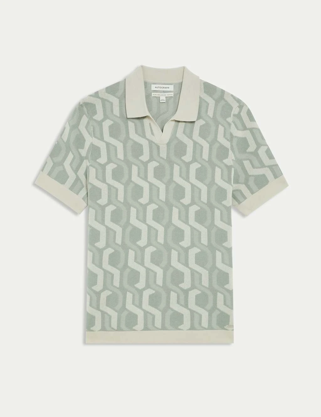 Pure Mercerised Cotton Knitted Polo Shirt 16 Pure Mercerised Cotton Knitted Polo Shirt - Image 16