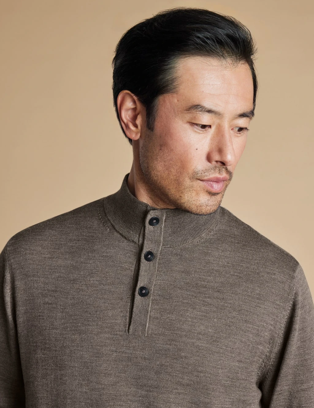 Pure Merino Wool Button Neck Jumper 15 Pure Merino Wool Button Neck Jumper - Image 15