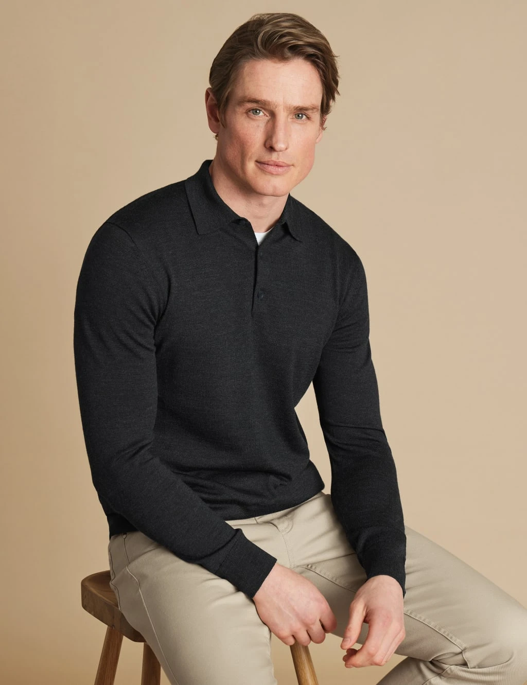 Pure Merino Wool Button Neck Jumper 9 Pure Merino Wool Button Neck Jumper - Image 9
