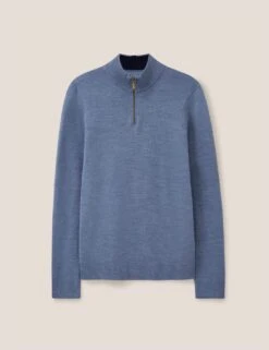 WHITE STUFF Pure Merino Wool Funnel Neck Half Zip Jumper -Marksandspencer Sale Store pure merino wool funnel neck half zip jumper 11