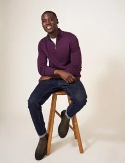 WHITE STUFF Pure Merino Wool Funnel Neck Half Zip Jumper -Marksandspencer Sale Store pure merino wool funnel neck half zip jumper 17