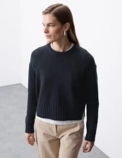 Pure Merino Wool Ribbed Crew Neck Jumper 33 Pure Merino Wool Ribbed Crew Neck Jumper -Marksandspencer Sale Store pure merino wool ribbed crew neck jumper 12