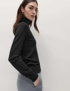 Pure Merino Wool Roll Neck Jumper -Marksandspencer Sale Store pure merino wool roll neck jumper 10