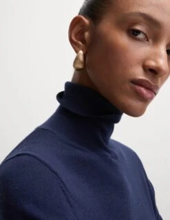 Pure Merino Wool Roll Neck Jumper -Marksandspencer Sale Store pure merino wool roll neck jumper 17