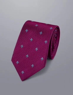 Pure Silk Fleur De Lys Tie -Marksandspencer Sale Store pure silk fleur de lys tie 3