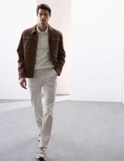 Pure Supima® Cotton Textured Polo Shirt -Marksandspencer Sale Store pure supima cotton textured polo shirt 9