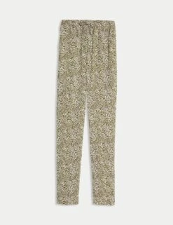 Pure Twill Printed High Waisted Tapered Trousers -Marksandspencer Sale Store pure twill printed high waisted tapered trousers 11