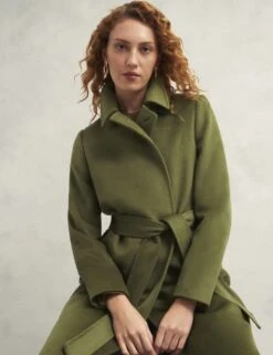 Pure Wool Belted Collared Tailored Coat -Marksandspencer Sale Store pure wool belted collared tailored coat 11