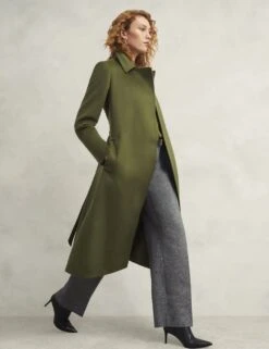Pure Wool Belted Collared Tailored Coat -Marksandspencer Sale Store pure wool belted collared tailored coat 12