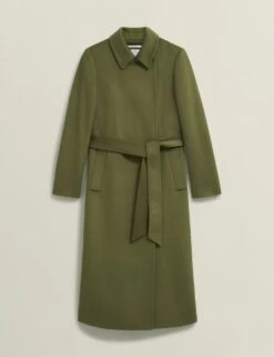 Pure Wool Belted Collared Tailored Coat -Marksandspencer Sale Store pure wool belted collared tailored coat 7