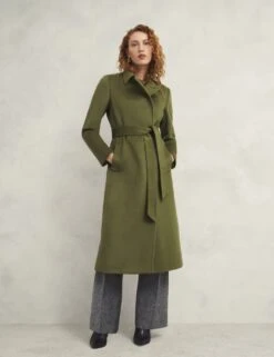 Pure Wool Belted Collared Tailored Coat -Marksandspencer Sale Store pure wool belted collared tailored coat 8