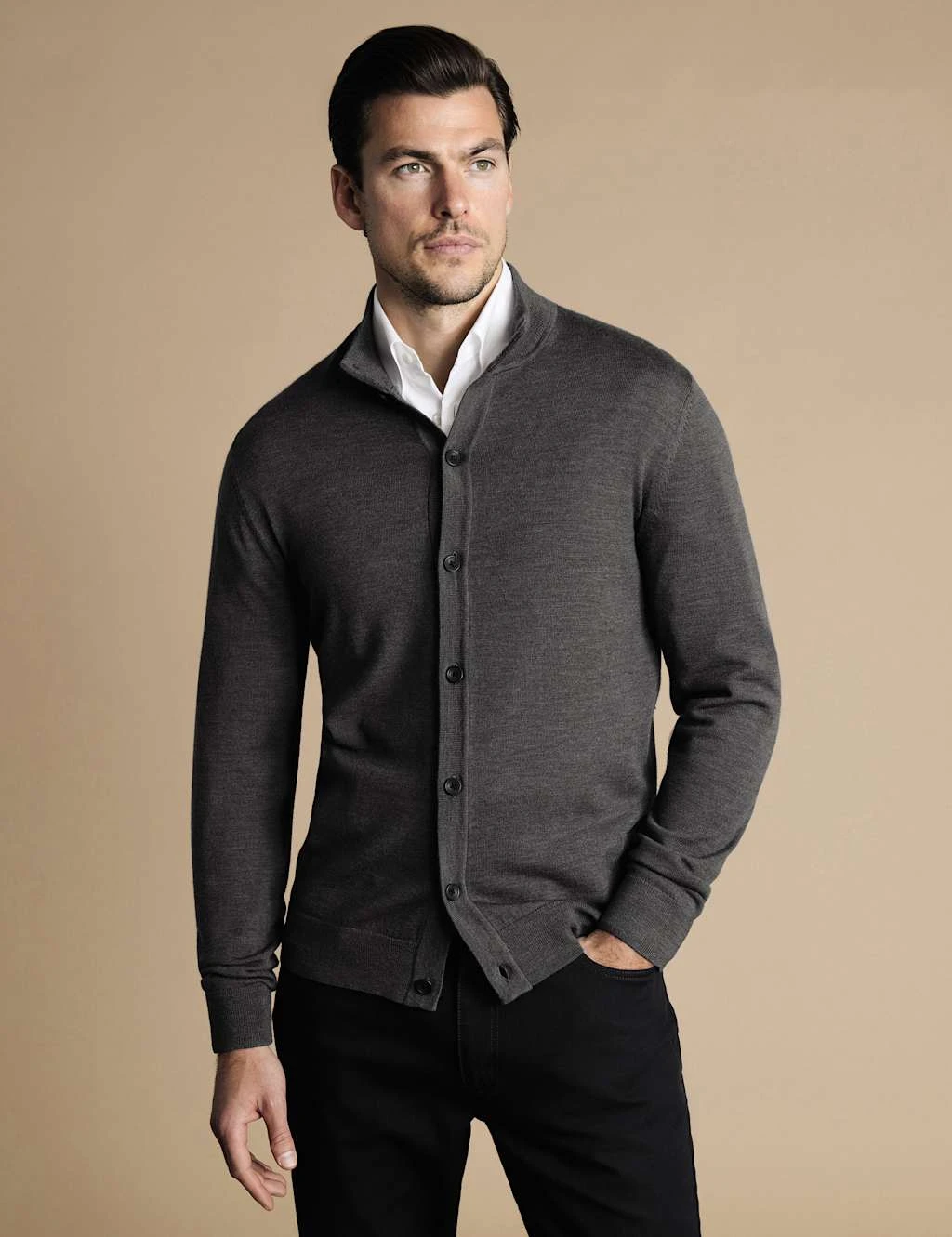 Pure Wool Funnel Neck Cardigan 6 Pure Wool Funnel Neck Cardigan - Image 6