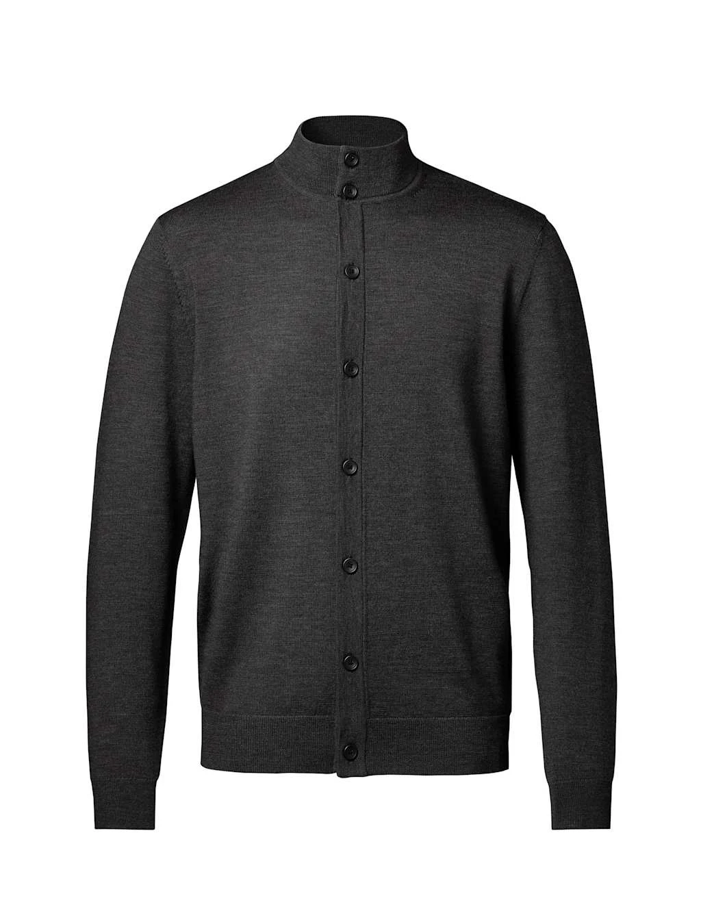 Pure Wool Funnel Neck Cardigan 10 Pure Wool Funnel Neck Cardigan - Image 10