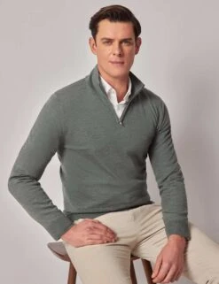 Pure Wool Half Zip Jumper -Marksandspencer Sale Store pure wool half zip jumper 6
