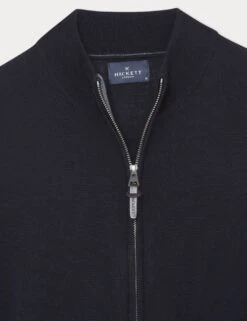 Hackett Pure Wool High Neck Zip Up Jumper -Marksandspencer Sale Store pure wool high neck zip up jumper 10
