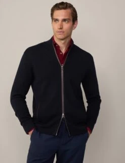 Hackett Pure Wool High Neck Zip Up Jumper -Marksandspencer Sale Store pure wool high neck zip up jumper 16