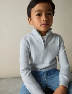 Reiss Pure Wool Knitted Half Zip Jumper (3-14 Yrs) 37 Reiss Pure Wool Knitted Half Zip Jumper (3-14 Yrs) -Marksandspencer Sale Store pure wool knitted half zip jumper 3 14 yrs 1 17