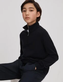 Reiss Pure Wool Knitted Half Zip Jumper (3-14 Yrs) 26 Reiss Pure Wool Knitted Half Zip Jumper (3-14 Yrs) -Marksandspencer Sale Store pure wool knitted half zip jumper 3 14 yrs 1 6