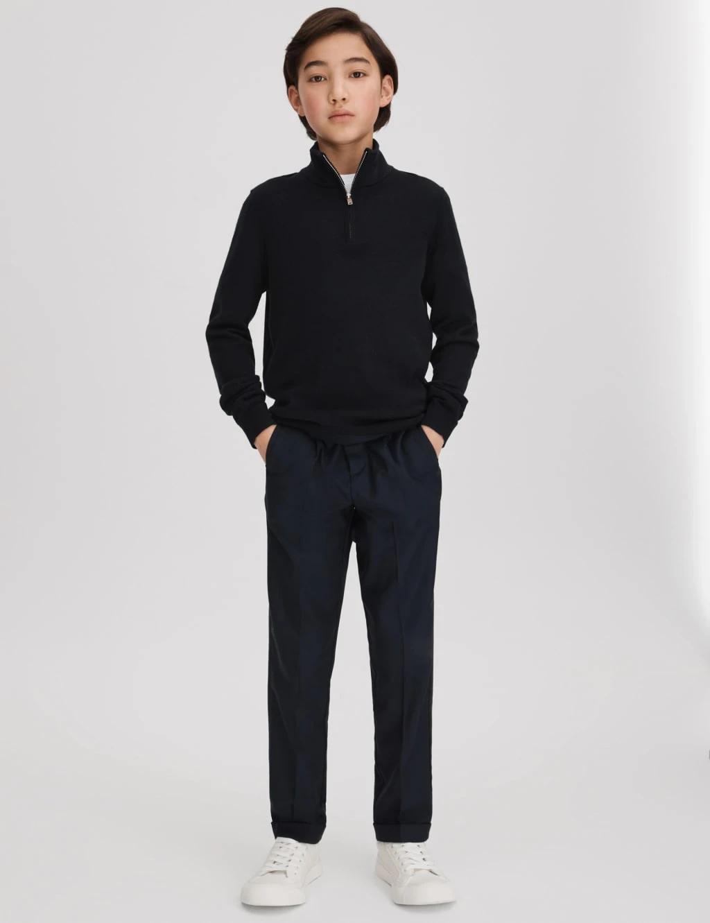 Reiss Pure Wool Knitted Half Zip Jumper (3-14 Yrs) 8 Reiss Pure Wool Knitted Half Zip Jumper (3-14 Yrs) - Image 8