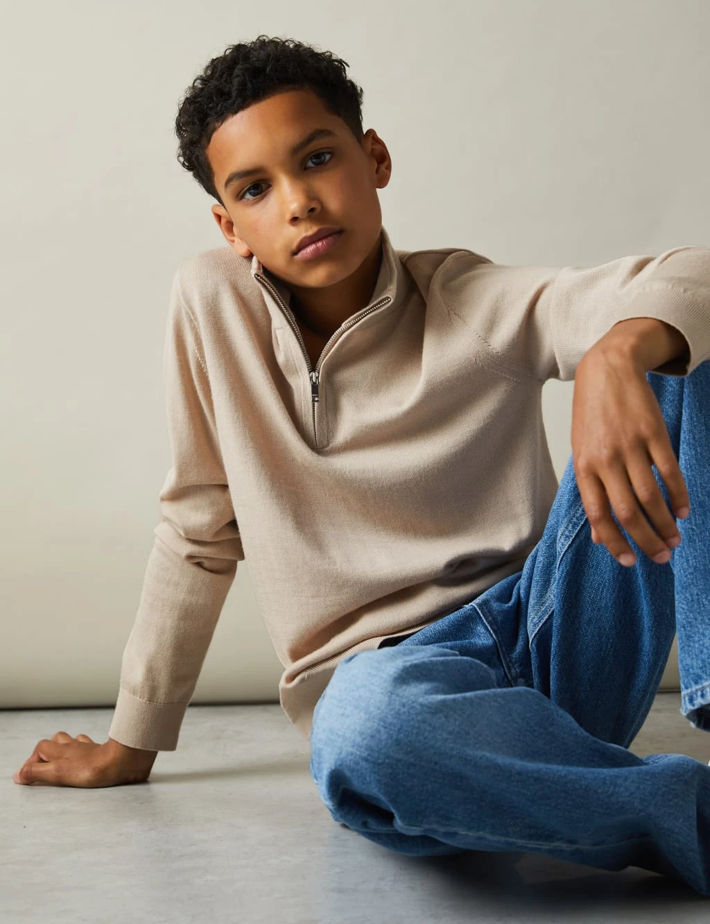 Reiss Pure Wool Knitted Half Zip Jumper (3-14 Yrs) 10 Reiss Pure Wool Knitted Half Zip Jumper (3-14 Yrs) - Image 10