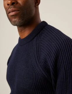 Ford Crew -Marksandspencer Sale Store pure wool ribbed crew neck jumper 8