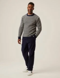 Perry Crew 11 Perry Crew -Marksandspencer Sale Store pure wool striped crew neck jumper 2