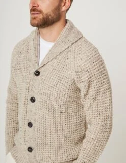 Waffle Shawl Cardigan 27 Waffle Shawl Cardigan -Marksandspencer Sale Store pure wool waffle knit shawl collar cardigan 1