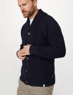 Waffle Shawl Cardigan 37 Waffle Shawl Cardigan -Marksandspencer Sale Store pure wool waffle knit shawl collar cardigan 11
