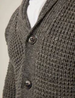 Waffle Shawl Cardigan 39 Waffle Shawl Cardigan -Marksandspencer Sale Store pure wool waffle knit shawl collar cardigan 13