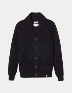 Waffle Shawl Cardigan 32 Waffle Shawl Cardigan -Marksandspencer Sale Store pure wool waffle knit shawl collar cardigan 6