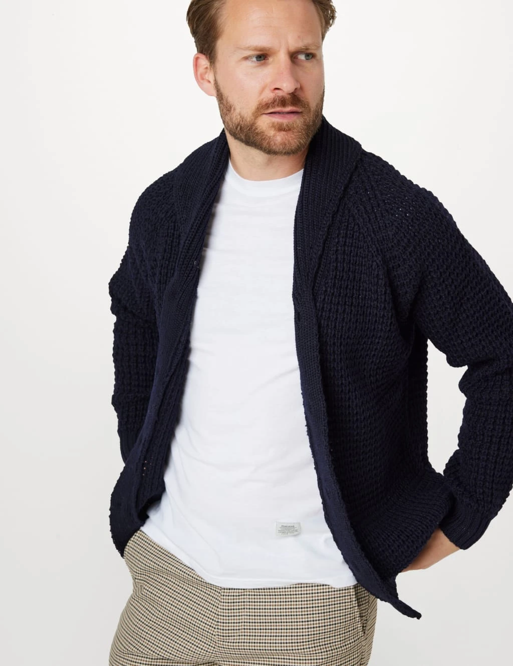 Waffle Shawl Cardigan 15 Waffle Shawl Cardigan - Image 15