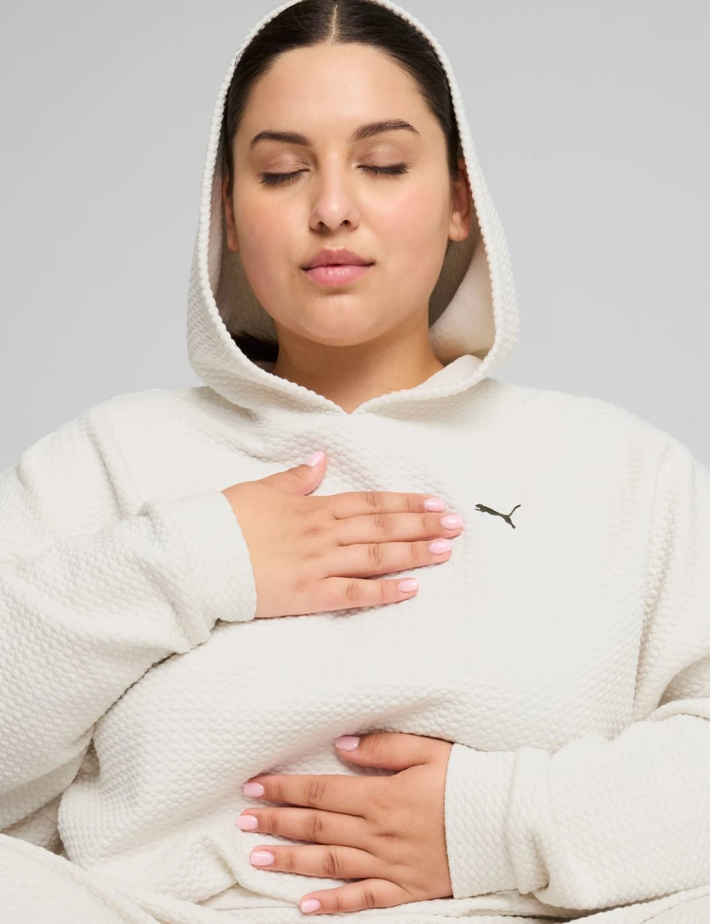 Puma Q4 Studio Cotton Blend Textured Hoodie 11 Puma Q4 Studio Cotton Blend Textured Hoodie - Image 11