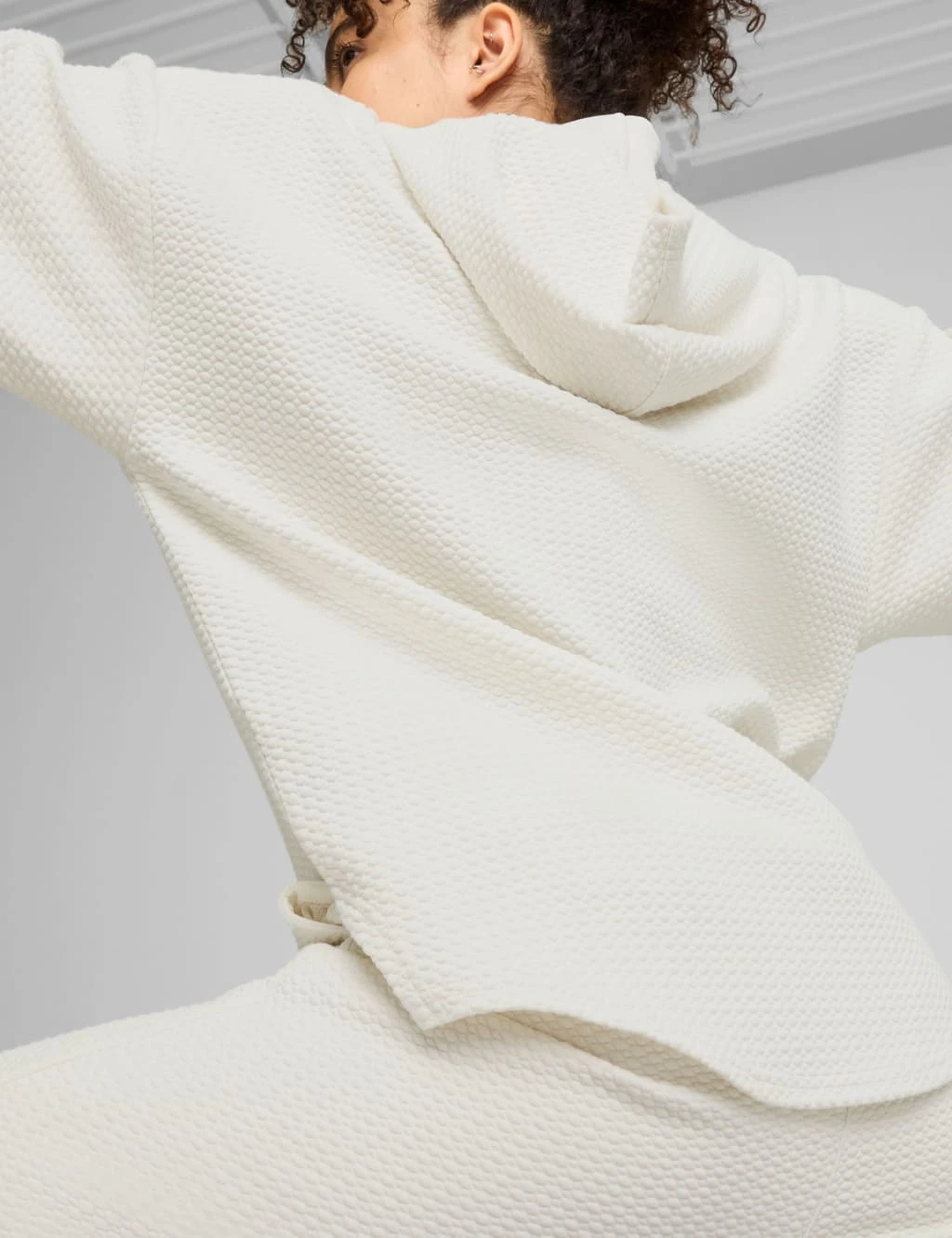 Puma Q4 Studio Cotton Blend Textured Hoodie 12 Puma Q4 Studio Cotton Blend Textured Hoodie - Image 12