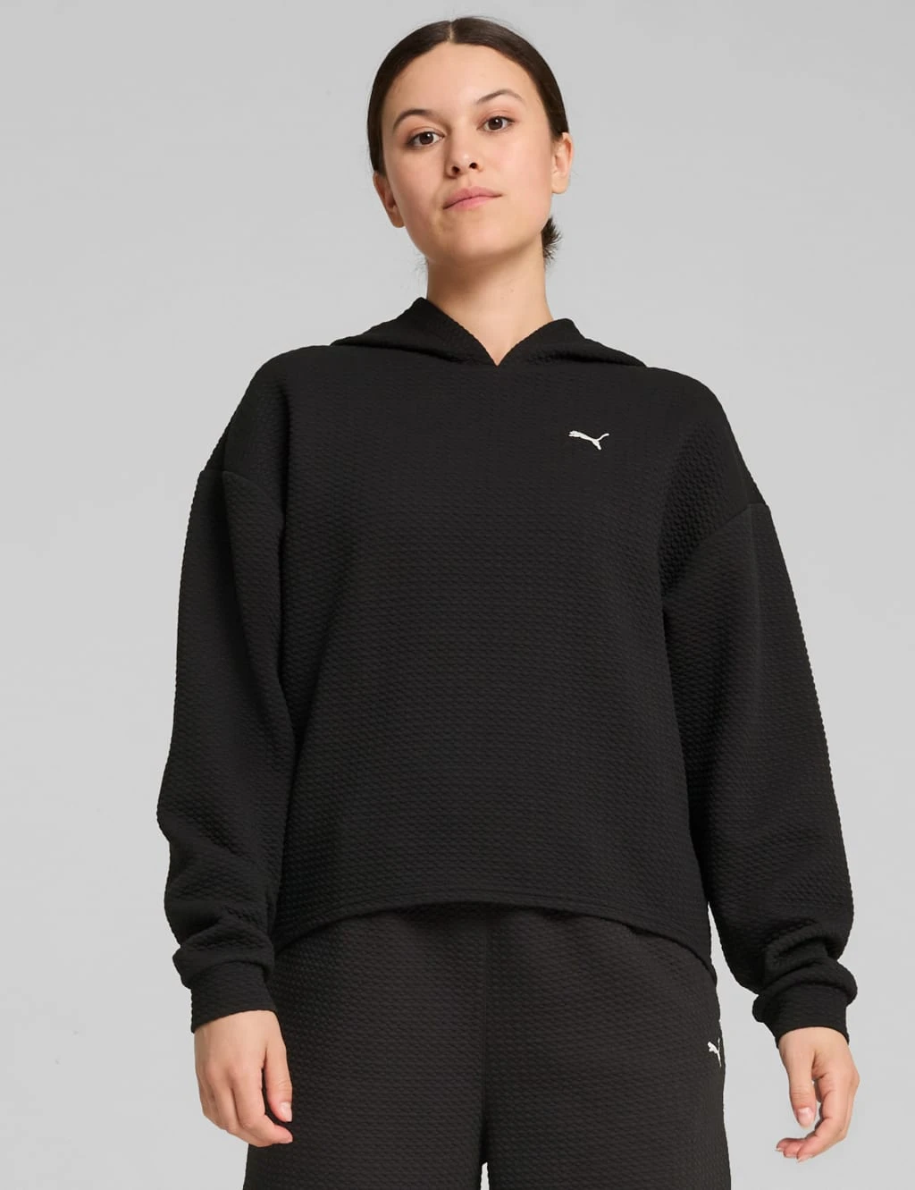 Puma Q4 Studio Cotton Blend Textured Hoodie 16 Puma Q4 Studio Cotton Blend Textured Hoodie - Image 16