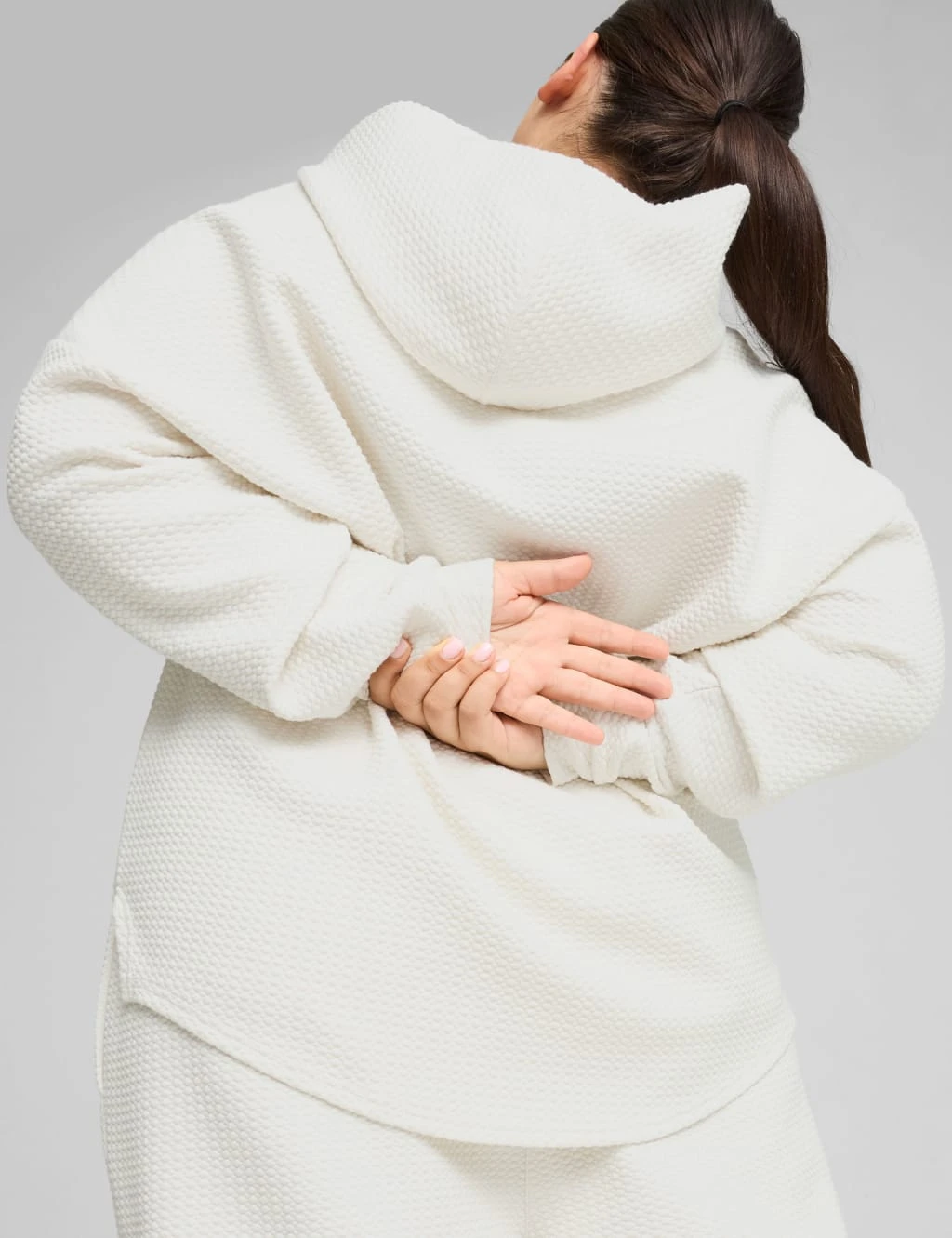 Puma Q4 Studio Cotton Blend Textured Hoodie 10 Puma Q4 Studio Cotton Blend Textured Hoodie - Image 10