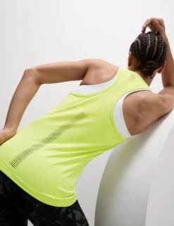 Racerback Laser Cut Fitted Vest Top -Marksandspencer Sale Store racer back fitted vest top 1