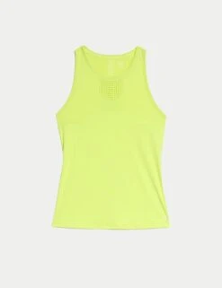 Racerback Laser Cut Fitted Vest Top -Marksandspencer Sale Store racer back fitted vest top