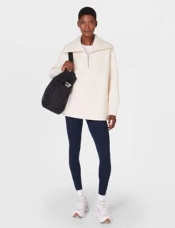 Sweaty Betty Radiant Ribbed Collared Half Zip Sweatshirt -Marksandspencer Sale Store radiant ribbed collared half zip sweatshirt 9