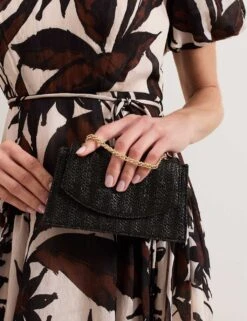 Raffia Chain Strap Clutch Bag -Marksandspencer Sale Store raffia chain strap clutch bag 8