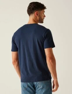 Regatta Ravia Pure Cotton Chest Stripe T-Shirt -Marksandspencer Sale Store ravia pure cotton chest stripe t shirt 11