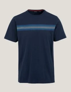 Regatta Ravia Pure Cotton Chest Stripe T-Shirt -Marksandspencer Sale Store ravia pure cotton chest stripe t shirt 12